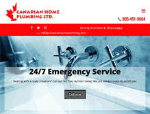 Tablet Screenshot of canadianhomeplumbing.com
